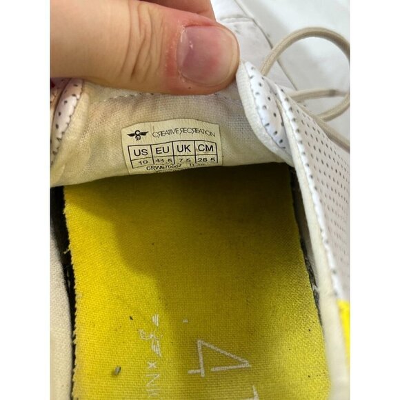 Creative Reaction Carda White Yellow Tennis Shoe Womens Size 10 - Picture 4 of 14